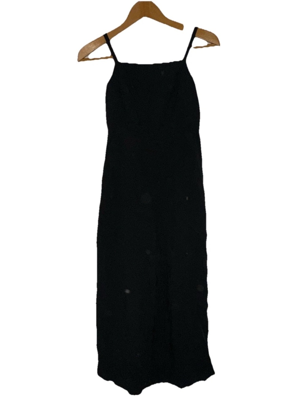 Old Navy Black Jumpsuit Smocked Back Adjustable Strap Capri Summer Sz S Classic - Picture 5 of 14